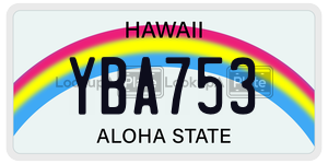 YBA753  license plate in HI