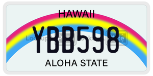 YBB598  license plate in HI