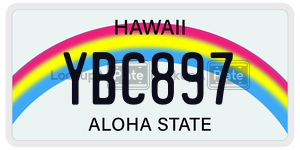 YBC897  license plate in HI