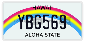 YBG569  license plate in HI