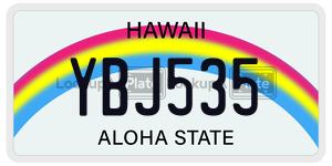 YBJ535  license plate in HI