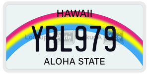 YBL979  license plate in HI