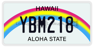 YBM218  license plate in HI