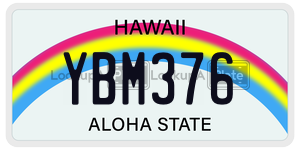 YBM376  license plate in HI
