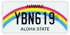 YBN619  license plate in HI