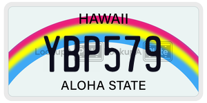 YBP579  license plate in HI