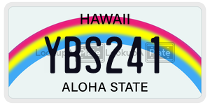 YBS241  license plate in HI