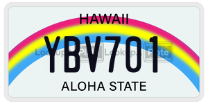YBV701  license plate in HI
