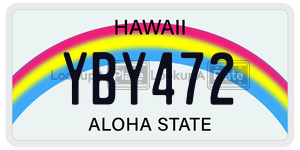YBY472  license plate in HI