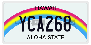 YCA268  license plate in HI