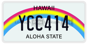 YCC414  license plate in HI