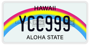 YCC999  license plate in HI