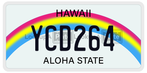 YCD264  license plate in HI