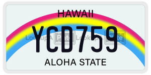 YCD759  license plate in HI
