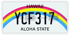 YCF317  license plate in HI