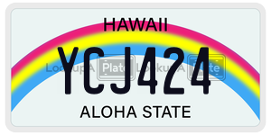 YCJ424  license plate in HI