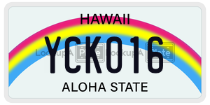 YCK016  license plate in HI