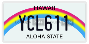 YCL611  license plate in HI