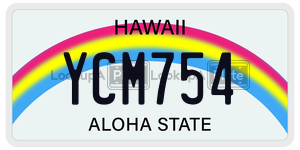 YCM754  license plate in HI