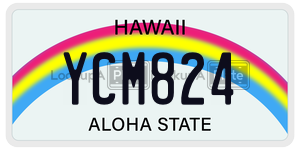 YCM824  license plate in HI