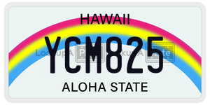 YCM825  license plate in HI