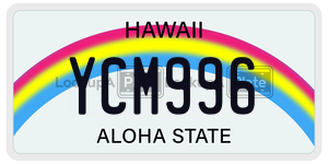 YCM996  license plate in HI