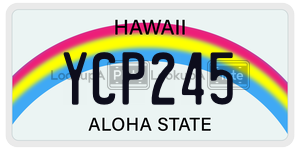 YCP245  license plate in HI
