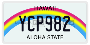 YCP982  license plate in HI