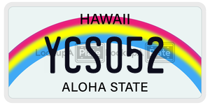 YCS052  license plate in HI