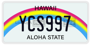 YCS997  license plate in HI