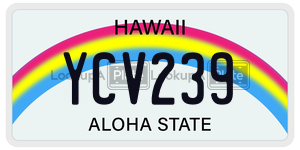 YCV239  license plate in HI