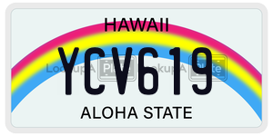 YCV619  license plate in HI