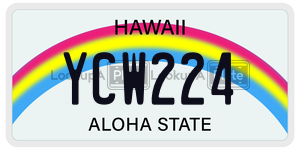 YCW224  license plate in HI