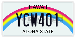 YCW401  license plate in HI