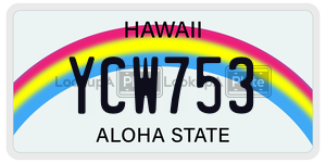 YCW753  license plate in HI