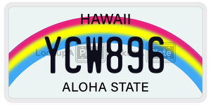 YCW896  license plate in HI