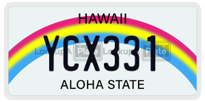 YCX331  license plate in HI