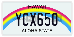 YCX650  license plate in HI