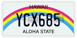 YCX685  license plate in HI