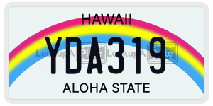 YDA319  license plate in HI