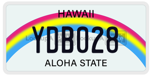 YDB028  license plate in HI