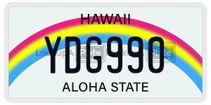 YDG990  license plate in HI