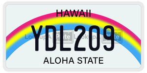 YDL209  license plate in HI
