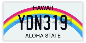 YDN319  license plate in HI