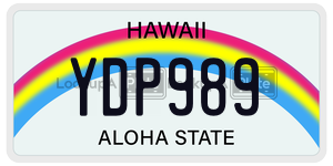 YDP989  license plate in HI