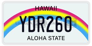YDR260  license plate in HI