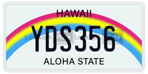 YDS356  license plate in HI