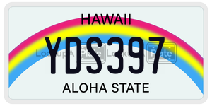 YDS397  license plate in HI