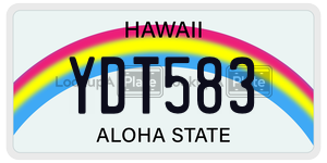 YDT583  license plate in HI