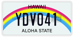 YDV041  license plate in HI